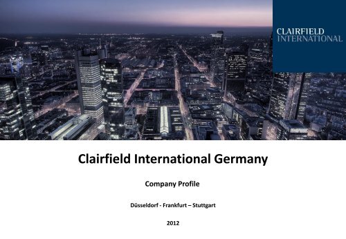 Clairfield International Germany - Financial Career