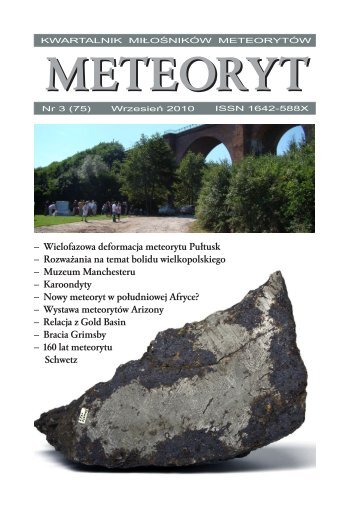– Wielofazowa deformacja meteorytu Pu³tusk – Rozwa¿ania na ...