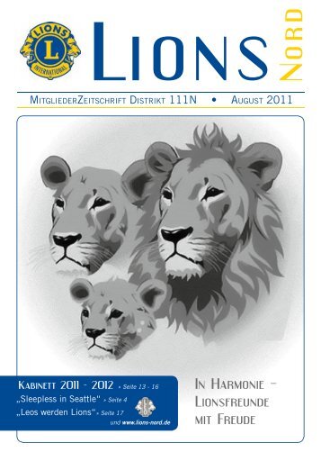 Seite 13 - zur Mitgliederzeitschrift LIONS NORD