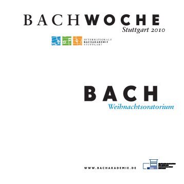 Stuttgart 2010 - Bach Cantatas