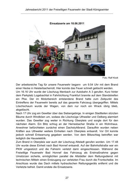 Jahresbericht 2011.pdf - Feuerwehr Königswinter