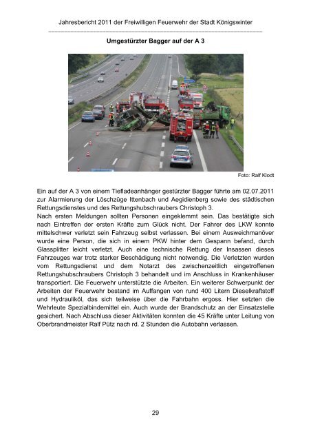 Jahresbericht 2011.pdf - Feuerwehr Königswinter