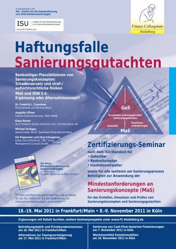 Haftungsfalle Sanierungsgutachten - Finanz Colloquium Heidelberg