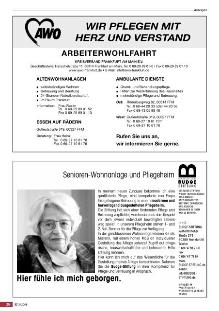 SZ 01/2005-Druck - Senioren Zeitschrift Frankfurt