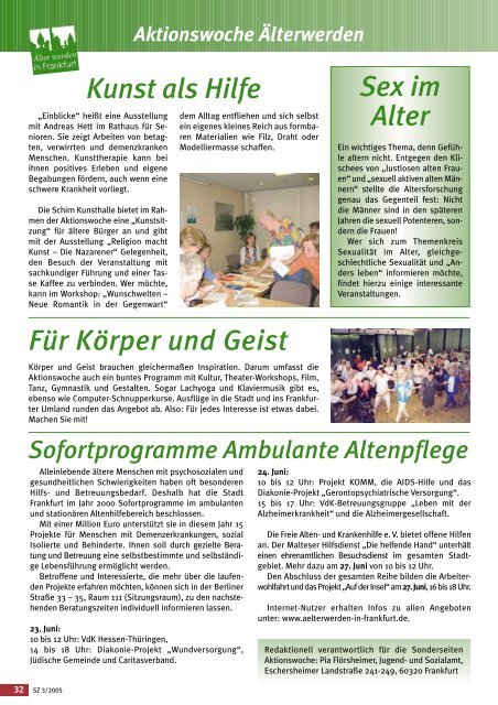 SZ 01/2005-Druck - Senioren Zeitschrift Frankfurt