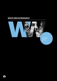 who's who in research visuAl Arts - Intellect