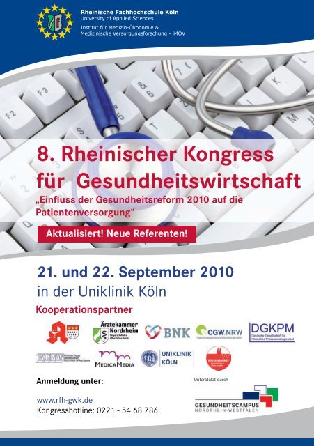 8. Rheinischer Kongress für Gesundheitswirtschaft 21. und 22 ...