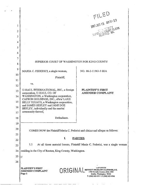 Complaint - Pretrial Advocacy