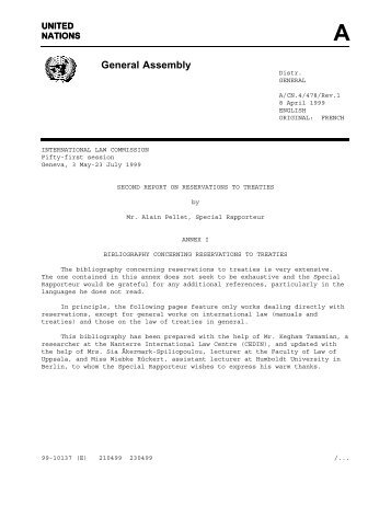 General Assembly - United Nations Treaty Collection