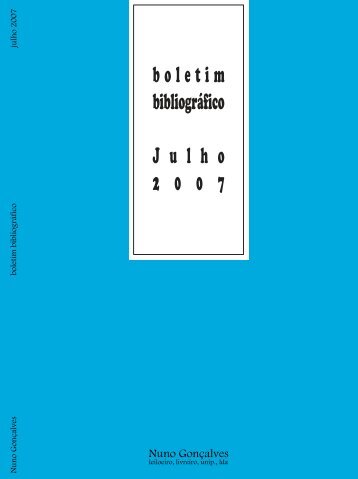 boletim bibliográfico Julho 2 0 0 7 - Otium Cum Dignitate