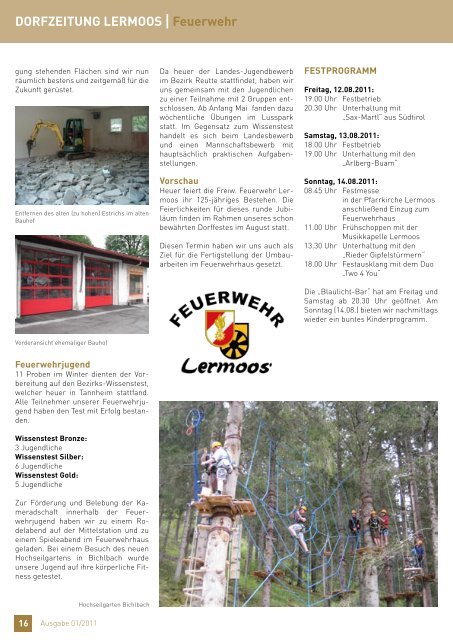 DorfZeITUNG Lermoos |Gemeinde - Gemeinde Lermoos - Land Tirol