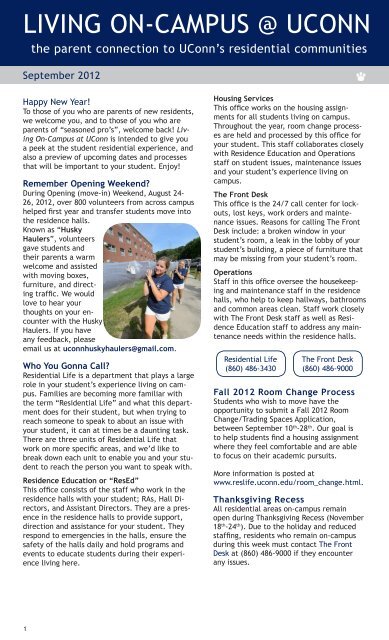 Staff Spotlight Residential Life University Of Connecticut
