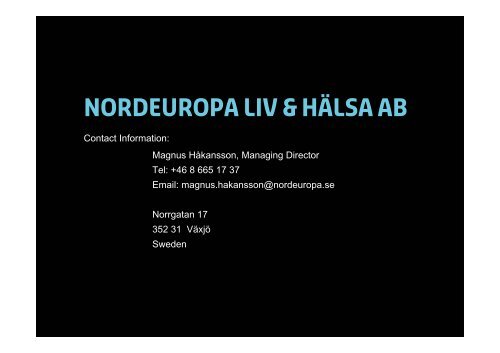 Nordeuropa Liv & Hälsa AB - Lloyd's