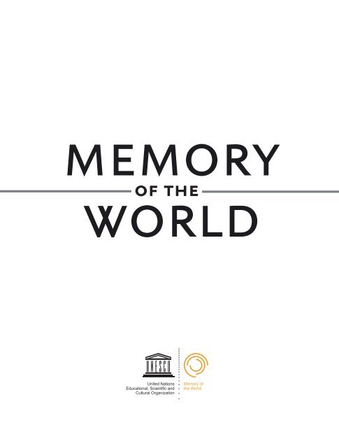 Memory of the World; 2012 - unesdoc - Unesco