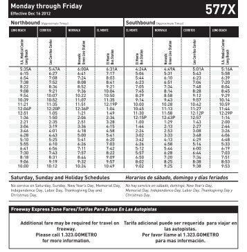 Line 577x -- Metro Express - El Monte Station - Downtown Long ...