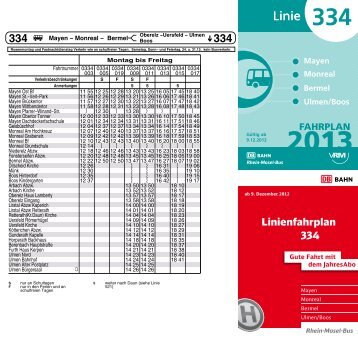 Linie Linie 334 - Verkehrsverbund Rhein-Mosel