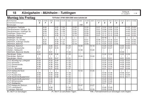 Linie 18 KT 1 - TUTicket