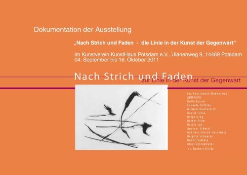 Nach Strich und Faden - die Linie in der Kunst ... - Annette Jahnhorst