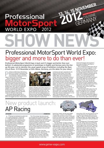 ShOW NEWS - Professional Motorsports World Expo