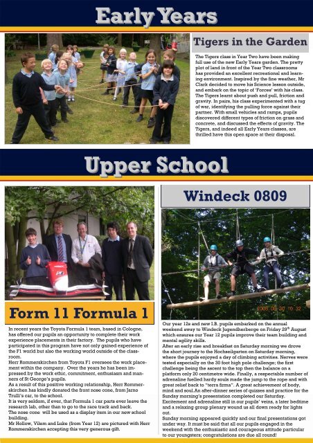 St. George's School Cologne Newsletter - St. Georges School