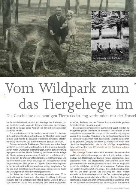 100 Jahre Lindenthaler Tierpark