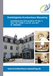 Qualitätsbericht - Dreifaltigkeits-Krankenhaus Wesseling