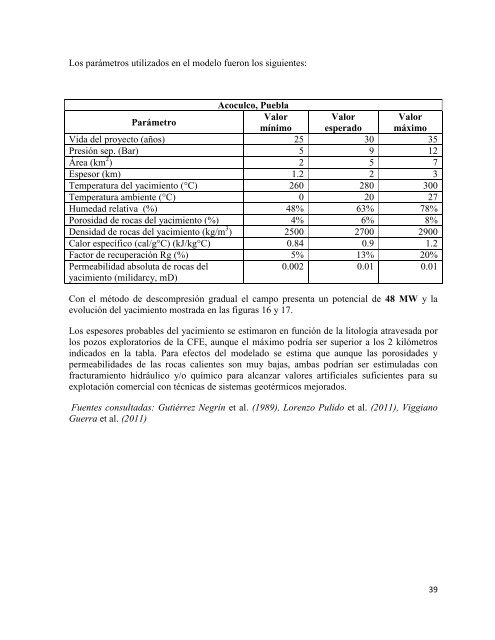 Evaluación de la Energía Geotérmica en México - Comisión ...