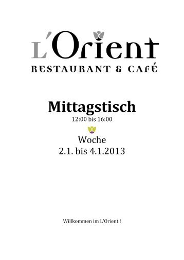 Mittagstisch - L´Orient