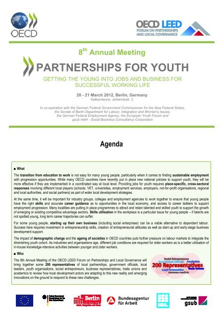 Annual Meeting PARTNERSHIPS FOR YOUTH - Economic Development ...