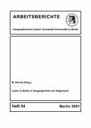 ARBEITSBERICHTE - Geographisches Institut - HU Berlin