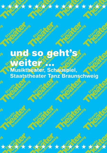 Theater und Schule Theaterpädagogisches Angebot - Staatstheater ...