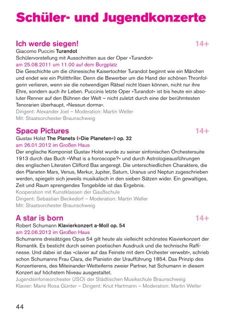 Theater und Schule Theaterpädagogisches Angebot - Staatstheater ...