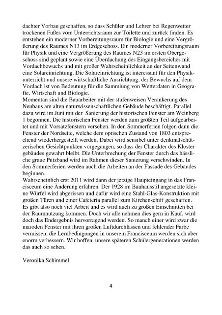 NACHRICHTENBLATT - Förderverein Francisceum Zerbst e. V.