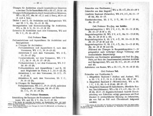 Vorlesungsverzeichnis 1934/1935 - Hochschularchiv der RWTH ...