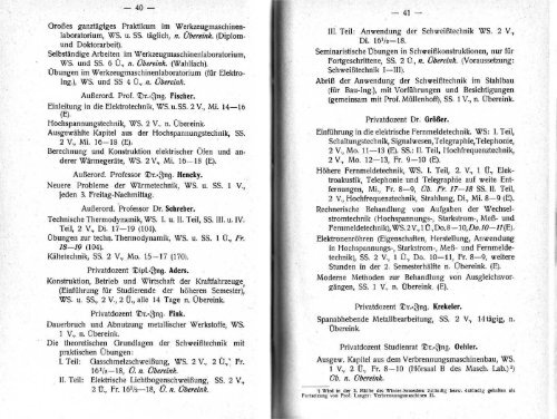 Vorlesungsverzeichnis 1934/1935 - Hochschularchiv der RWTH ...