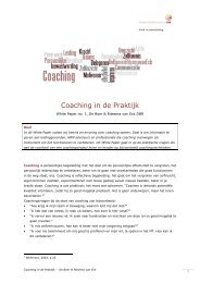 Coaching in de Praktijk - De Boer & Ritsema van Eck