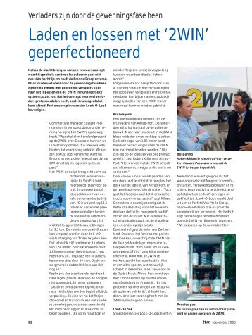 Laden en lossen met '2WIN' geperfectioneerd - TTM.nl