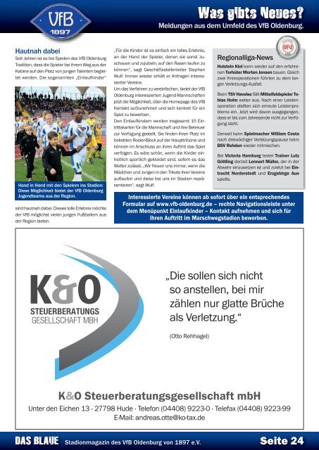 Das Blaue - Saison 2012/2013 #6 - VfB Oldenburg