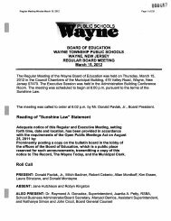 Regular Meeting Minutes of March 15, 2012 - Wayne NJ Public ...
