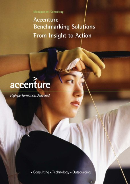 Accenture Benchmarking Solutions From Insight to Action