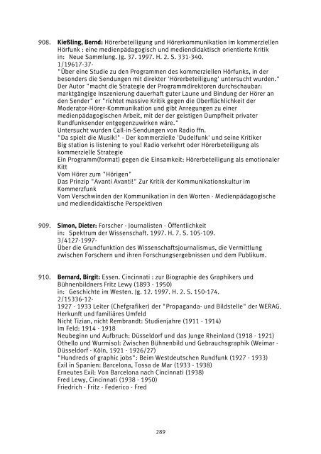 Jahresband 1997. Bearb. von Rudolf Lang - Netzwerk Mediatheken