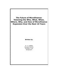 The Future of Microfinance: Visioning the Who, What, When, Where ...