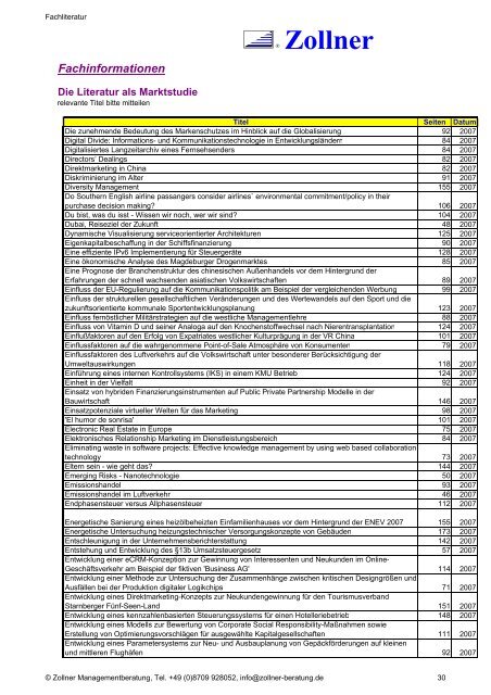 download Titelliste Fachliteratur Format: pdf - Zollner ...