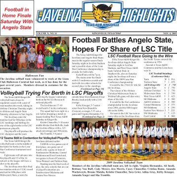 Football Battles Angelo State, Hopes For Share of LSC Title