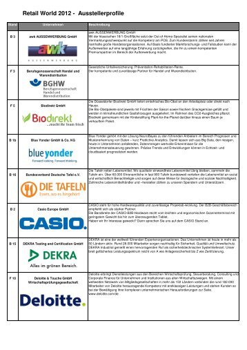 Aussteller und Sponsoren (PDF) - Deutscher Handelskongress