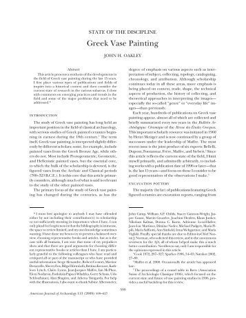 Greek Vase Painting - American Journal of Archaeology