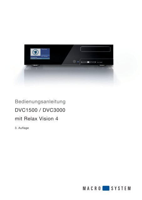 Bedienungsanleitung DVC1500 / DVC3000 mit ... - MacroSystem