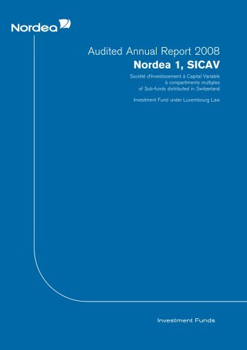 Audited Annual Report 2008 Nordea 1, SICAV