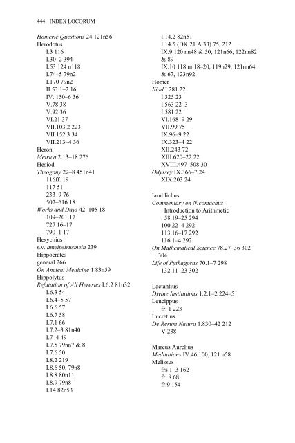 From the Beginning to Plato