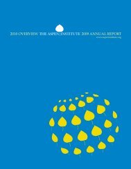 2010 Overview 2009 AnnuAl repOrt - The Aspen Institute